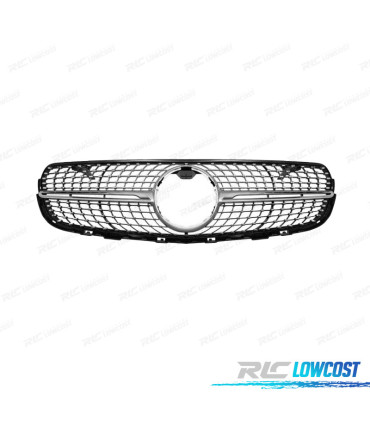 GRELHA DIANTEIRA MERCEDES CLASE GLC X253 C253 AMG 16-18 LOOK DIAMOND SILVER