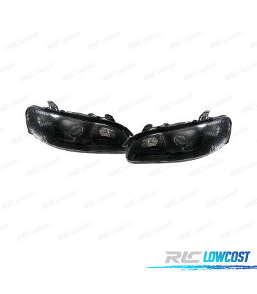 FARÓIS FRONTAIS PARA OPEL OMEGA B 94-99. FUNDO PRETO