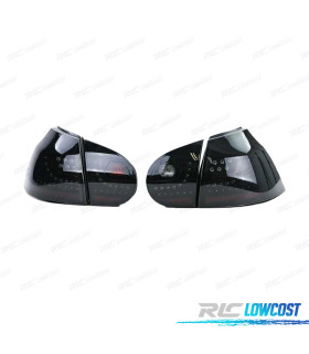 FAROLINS TRASEIROS LED VW GOLF 5 MK5 03-08 PRETO FUMADO