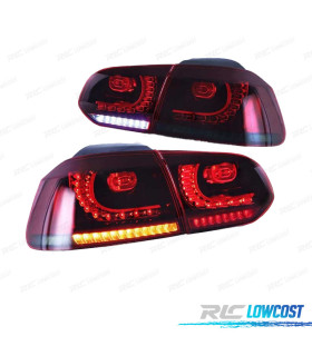 FAROLINS TRASEIROS FULL LED VOLKSWAGEN VW GOLF 6 ESCURECIDO DINAMICOS 08-12