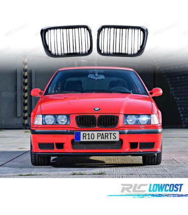 GRELHAS FRONTAIS BMW E36 96-99 LOOK M PRETO BRILHANTE