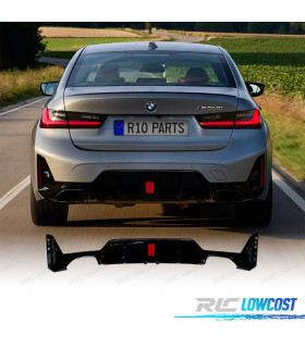 DIFUSOR BMW G20 LCI 23-25 LOOK M PRETO BRILHANTE + LUZ DE TRAVAGEM