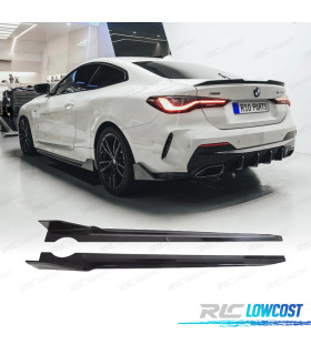 EXTENSÃO EMBALADEIRAS LATERAIS BMW G22 20- LOOK M PRETO BRILHANTE