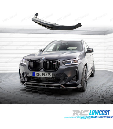 SPOILER LIP DIANTEIRO BMW X3 G01 LCI 22- LOOK M PRETO BRILHANTE