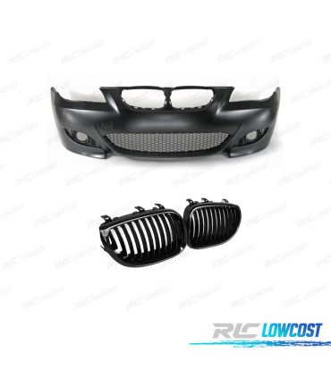PARA-CHOQUES + GRELHA BMW E60 03-07 LOOK M5 PRETO BRILHANTE SRA