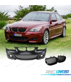 PARA-CHOQUES + GRELHA BMW E60 03-07 LOOK M5 PRETO BRILHANTE SRA