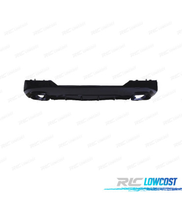 DIFUSOR BMW G22 21-23 LOOK M440 + PONTEIRAS DE ESCAPE PRETO BRILHANTE
