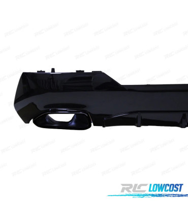 DIFUSOR BMW G22 21-23 LOOK M440 + PONTEIRAS DE ESCAPE PRETO BRILHANTE