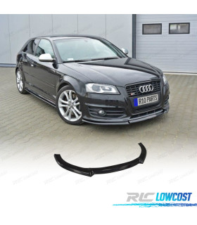 SPOILER LIP FRONTAL AUDI A3 8P 08-13 PRETO BRILHANTE