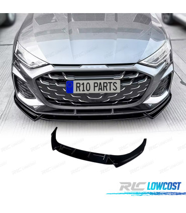 SPOILER LIP FRONTAL AUDI A3 8Y 24- PRETO BRILHANTE