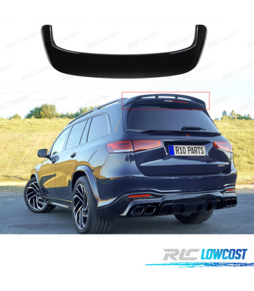 AILERON SPOILER MERCEDES GLS X167 20- LOOK AMG PRETO BRILHANTE