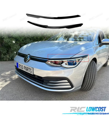 PESTANAS DE FARÓIS VOLKSWAGEN VW GOLF 8 20- NEGRO BRILHANTE