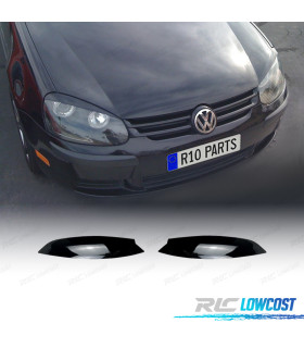 PESTANAS DE FARÓIS VOLKSWAGEN VW GOLF 5 03-08 PRETO BRILHANTE