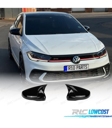 CAPAS DE ESPELHOS VOLKSWAGEN VW POLO 21- PRETO BRILHANTE