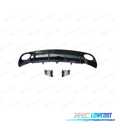 DIFUSOR AUDI A6 15-18 LOOK RS6 PRETO BRILHANTE