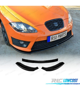 SPOILER LIP FRONTAL SEAT LEON 1P MK2 CUPRA 09-12 PRETO BRILHANTE