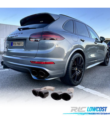 PONTEIRAS DE ESCAPE PORSCHE CAYENNE 92A 14-17 LOOK GTS PRETO