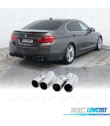 PONTEIRAS DE ESCAPE BMW E60 E61 E90 E91 E92 E93 F10 F11 F30 F31 F12 F13 LOOK M CROMADO
