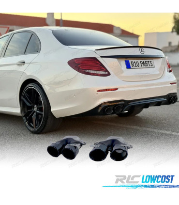 PONTEIRAS DE ESCAPE MERCEDES E W213 16- OLHAR E53 AMG PRETO