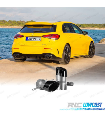 PONTEIRAS DE ESCAPE MERCEDES W177 18 - LOOK A35 AMG PRETO