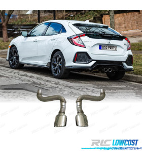PONTEIRAS DE ESCAPE HONDA CIVIC 16-20 LOOK RR TYPE