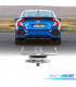 PONTEIRA DE ESCAPE HONDA CIVIC 16- LOOK SI CROMADO