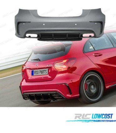 PARA-CHOQUES TRASEIRO MERCEDES CLASE A W176 15-18 LOOK AMG PDC
