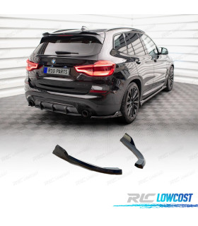 SPLITERS TRASEIROS BMW X3 G01 21-24 PRETO BRILHANTE