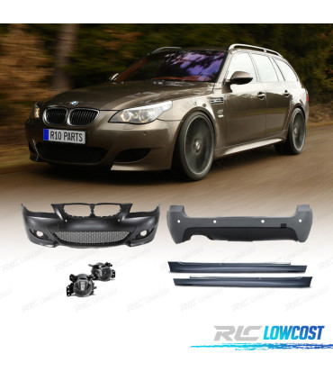 KIT CARROÇARIA BMW E61 TOURING 03-07 COM PDC COM NEVOEIROS LOOK M5