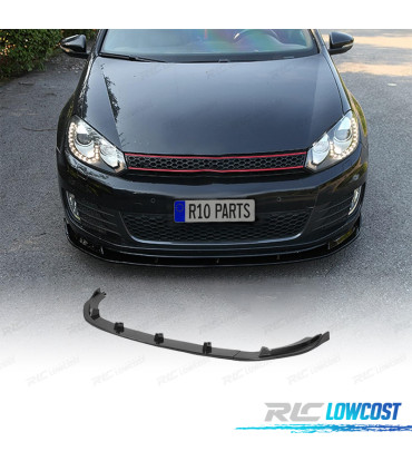 SPOILER LIP VOLKSWAGEN VW GOLF MK6 08-12 PRETO BRILHANTE