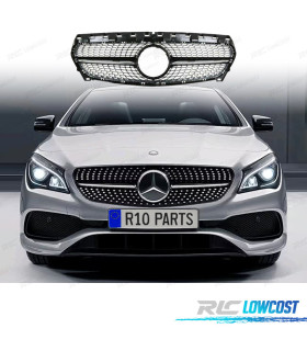 GRELHA FRONTAL MERCEDES CLA C117 16-19 LOOK GT DIAMANTE PRETO