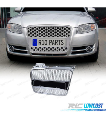 GRELHA FRONTAL AUDI A4 B7 04-09 LOOK S LINE CROMADO