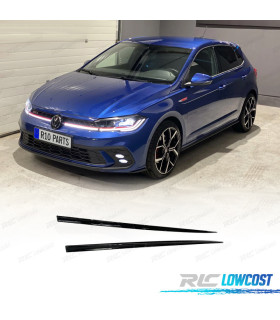 EXTENSÕES EMBALADEIRAS LATERAIS VOLKSWAGEN VW POLO 21- PRETO BRILHANTE