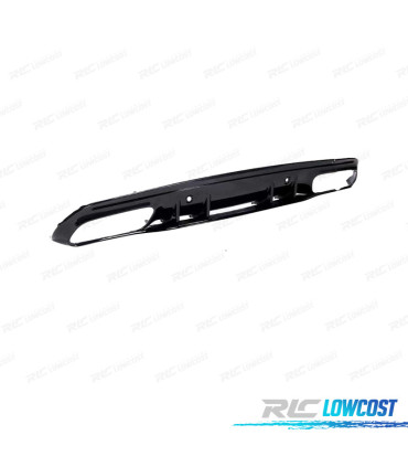 DIFUSOR TRASEIRO MERCEDES CLASE C C205 COUPE AMG 14-18 LOOK C63 PRETO BRILHANTE