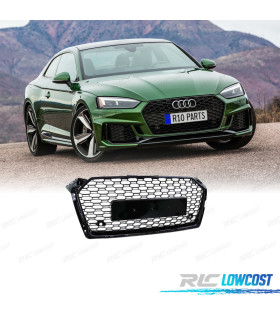 GRELHA DIANTEIRA AUDI A5 16-20 PDC LOOK RS5 PRETO BRILHANTE