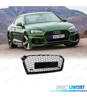 GRELHA DIANTEIRA AUDI A5 16-20 PDC LOOK RS5 PRETO BRILHANTE