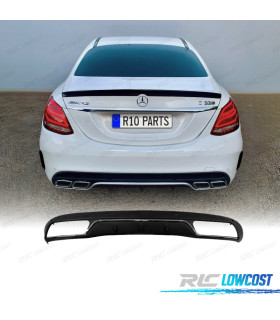 DIFUSOR MERCEDES C-CLASS W205 14-18 LOOK C63 MOLDAGEM PRATA