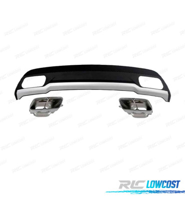 DIFUSOR TRASEIRO MERCEDES W176 12-18 LOOK AMG A45 PRETO
