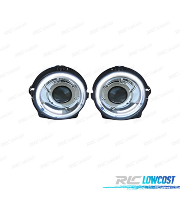 FARÓIS MERCEDES CLASSE G W463 89-18 LOOK AMG G55 LED BRANCO