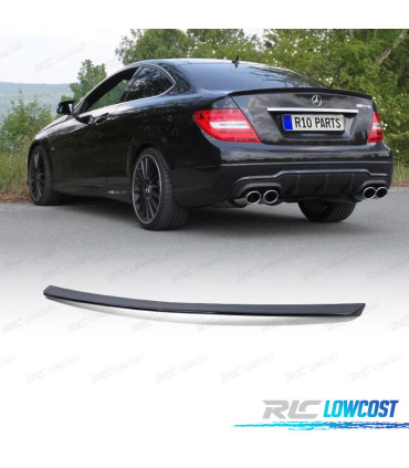 AILERON SPOILER MERCEDES C204 COUPÉ 07-11 LOOK AMG C63 PRETO BRILHANTE