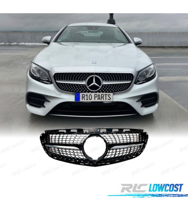GRELHA DIANTEIRA MERCEDES CLASE E W212 14-16 LOOK DIAMOND PRETO