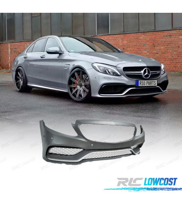 PARA-CHOQUES FRONTAL MERCEDES C W205 14-18 LOOK AMG C63 PRATEADO PDC