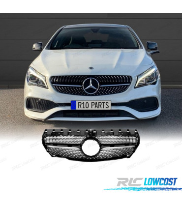 GRELHA FRONTAL MERCEDES CLASE CLA W117 13-16 LOOK DIAMOND PRETO