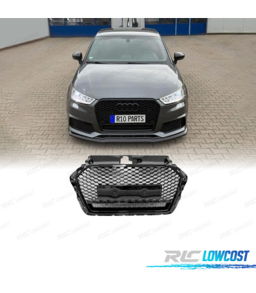 GRELHA FRONTAL AUDI A3 II 16-20 LOOK RS3 PRETO