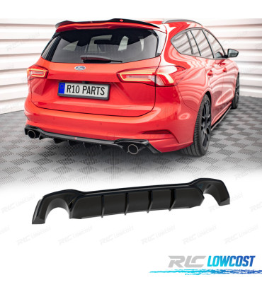 DIFUSOR TRASEIRO FORD FOCUS 19- PRETO BRILHANTE