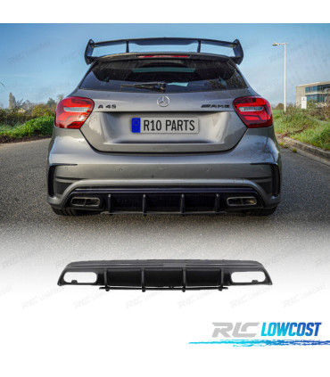 DIFUSOR TRASEIRO MERCEDES CLASE A W176 AMG 12-18 LOOK A45 CARBONO