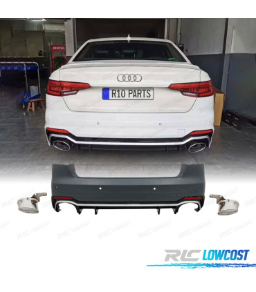 PARA-CHOQUES TRASEIRO AUDI A4 B9 SEDAN 16- LOOK RS4