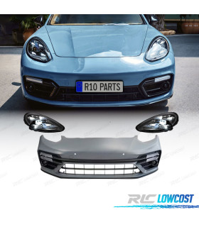 PARA-CHOQUES DIANTEIRO PORSCHE PANAMERA 09-13 LOOK TURBO 971 + FAROIS LED