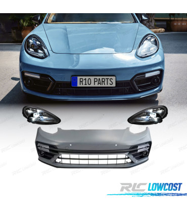 PARA-CHOQUES DIANTEIRO PORSCHE PANAMERA 09-13 LOOK TURBO 971 + FAROIS LED