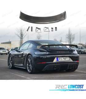 AILERON SPOILER PORSCHE CAYMAN 17-23 LOOK GT4 CARBONO